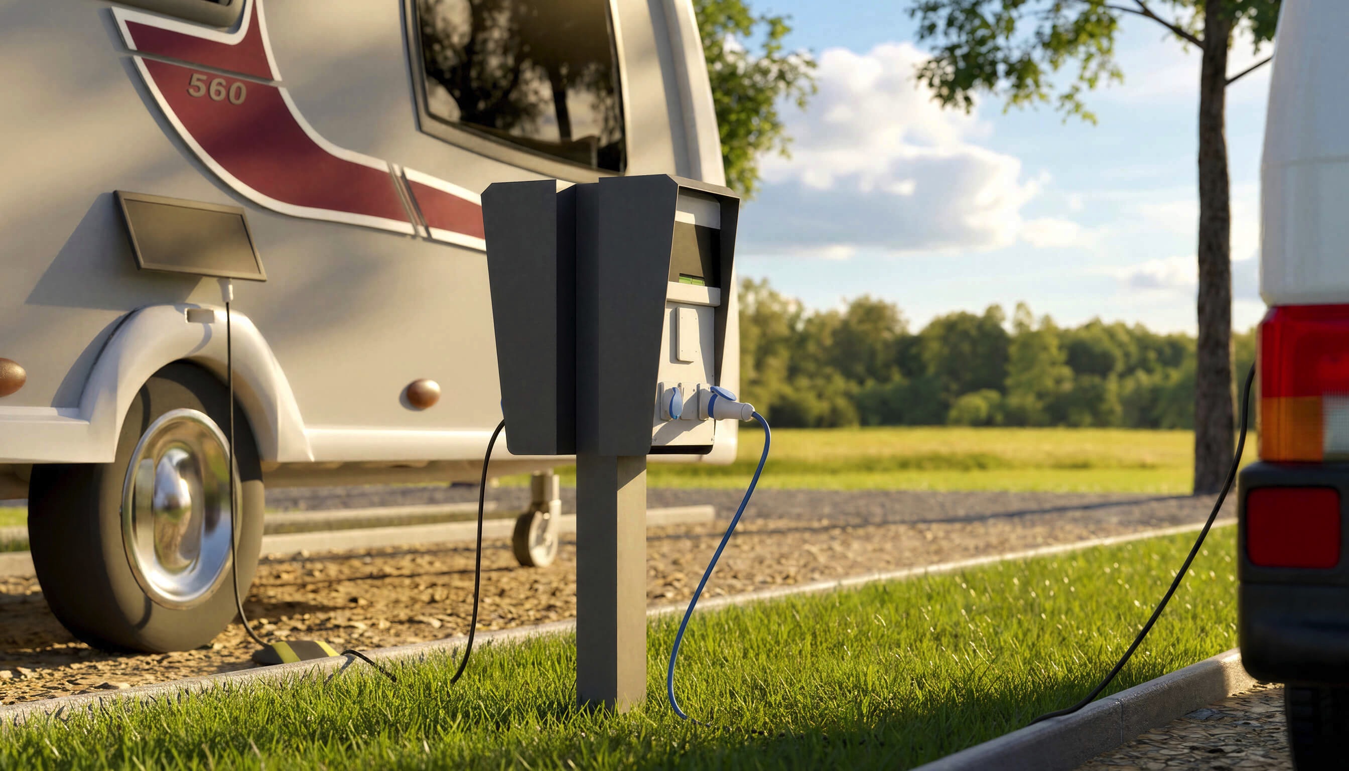 CRUISER INSTALLED AT CAMP SITE 